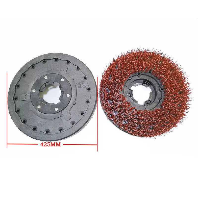 17 Inch 385mm Red Round Abrasive Diamond Antique Brush For Grinding And Polishing Stone Marble Granite Concrete Floor