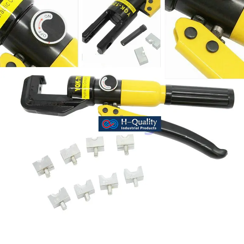 HQ Hydromatic Ferrule Sleeves Crimping Tool 6-12TON Hydraulic Cable Terminal Crimper for 0.5-10MM Ferrule Sleeve Crimping