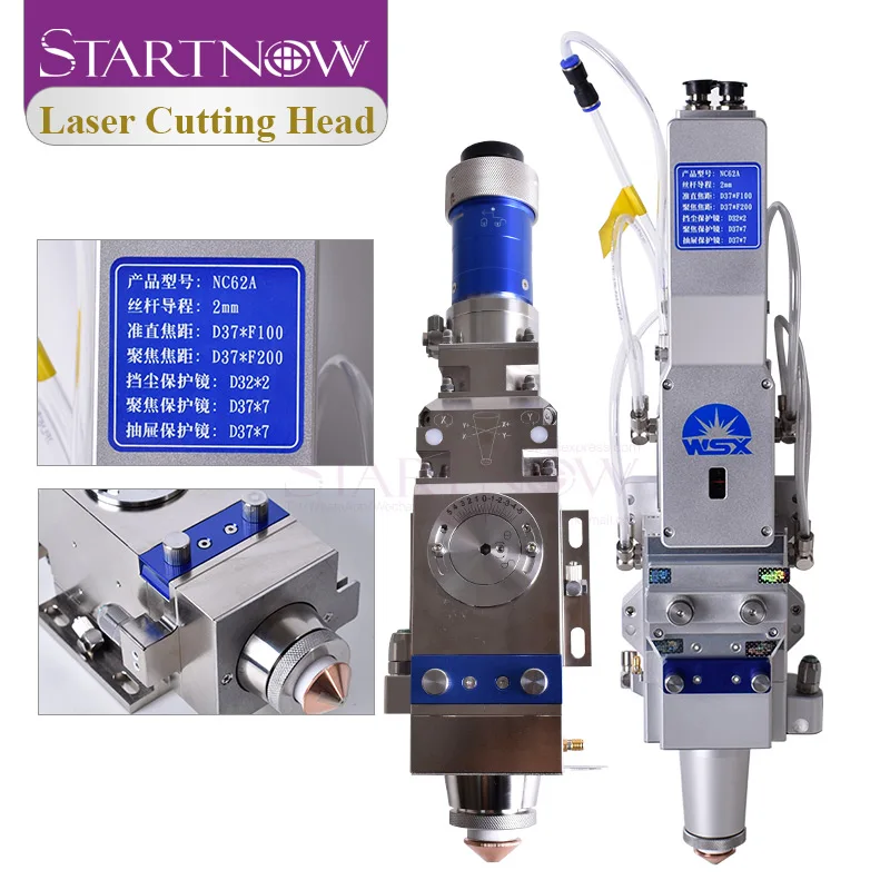 Startnow WSX Optic Autofocus Laser Cutting Head NC Series NC15 NC30 NC60 NC63 MINI15 Cutting Head for Laser Cutting Machine