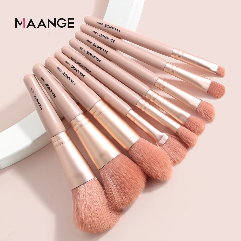 MAANGE 7/9pcs makeup brush set with case professional Powder Blush Eyeshadow Concealer Eye Make Up Brush Cosmetics Beauty Tool