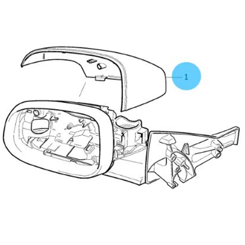 Side Mirror Covers Caps door exterior mirror  Rearview Mirror Shell Housing Mirror Side for Volvo S80 V40 S40 C30 C70 2010-2013
