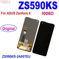 Original For ASUS Zenfone 8 LCD ZS590KS ZS590KS-2A007EU I006D LCD Display Touch Screen Digitizer Assembly For ASUS ZS590KS LCD