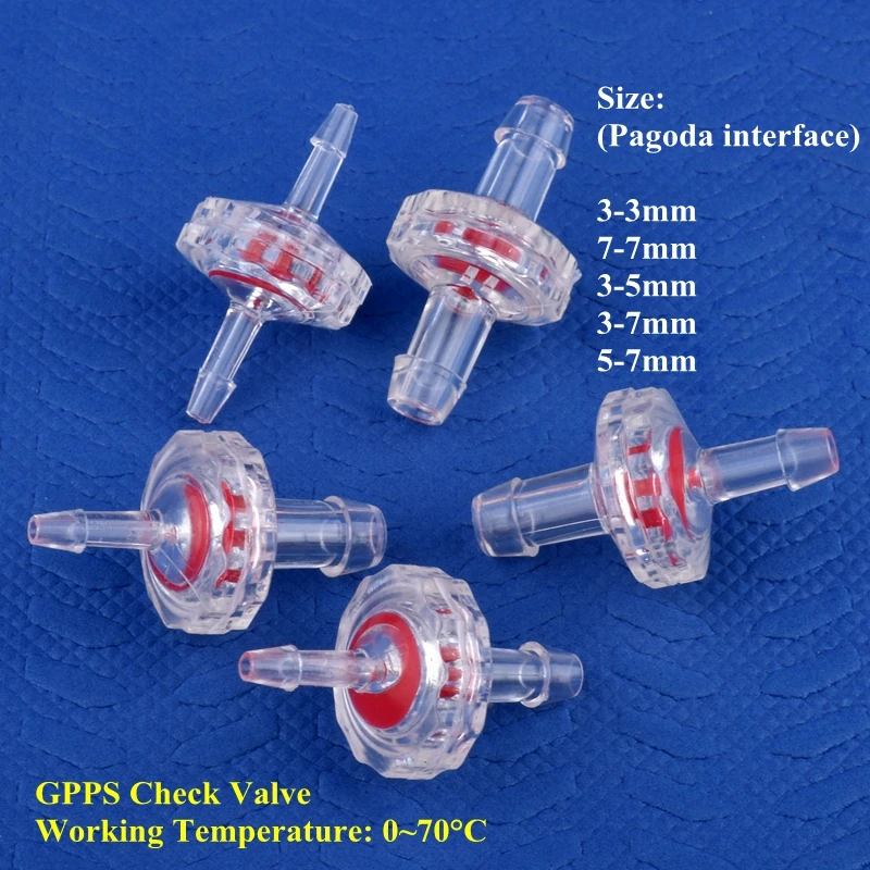 5~200pcs Plastic Transparent Check Valve Drip Irrigation Hose Pagoda Joint Non-Return Valve Aquarium Tank Air Pump One-way Valve