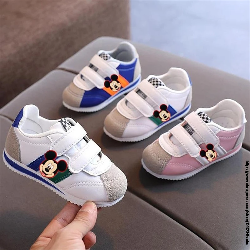 Baskets respirantes et coordonnantes pour enfants, chaussures de sport, chaussures de canard, Minnie, tennis pour filles