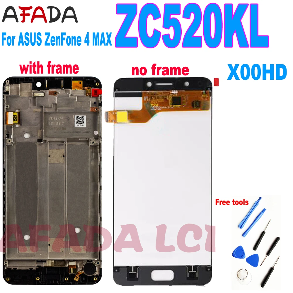 Original For Asus ZenFone 4 MAX ZC520KL X00HD LCD Display Touch Screen Digitizer Assembly Frame Replacement