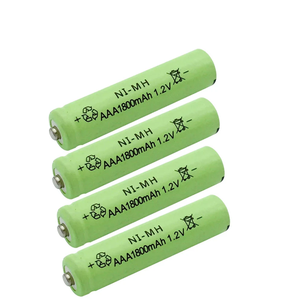 Wholesale Cheap AJQQ NI-MH ni mh ааа аккумулятор 1.2V 1800MAH Green аккумуляторы батарейки Can Be Used For Mouse Toys