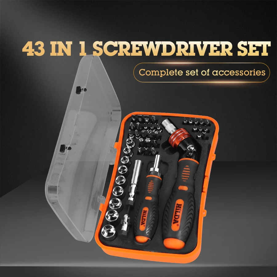 43 in 1 Screwdriver Set Slotted Bits With Magnetic Multi Tool Home Appliances Repair Hand Tools Kit Hand Tool Set