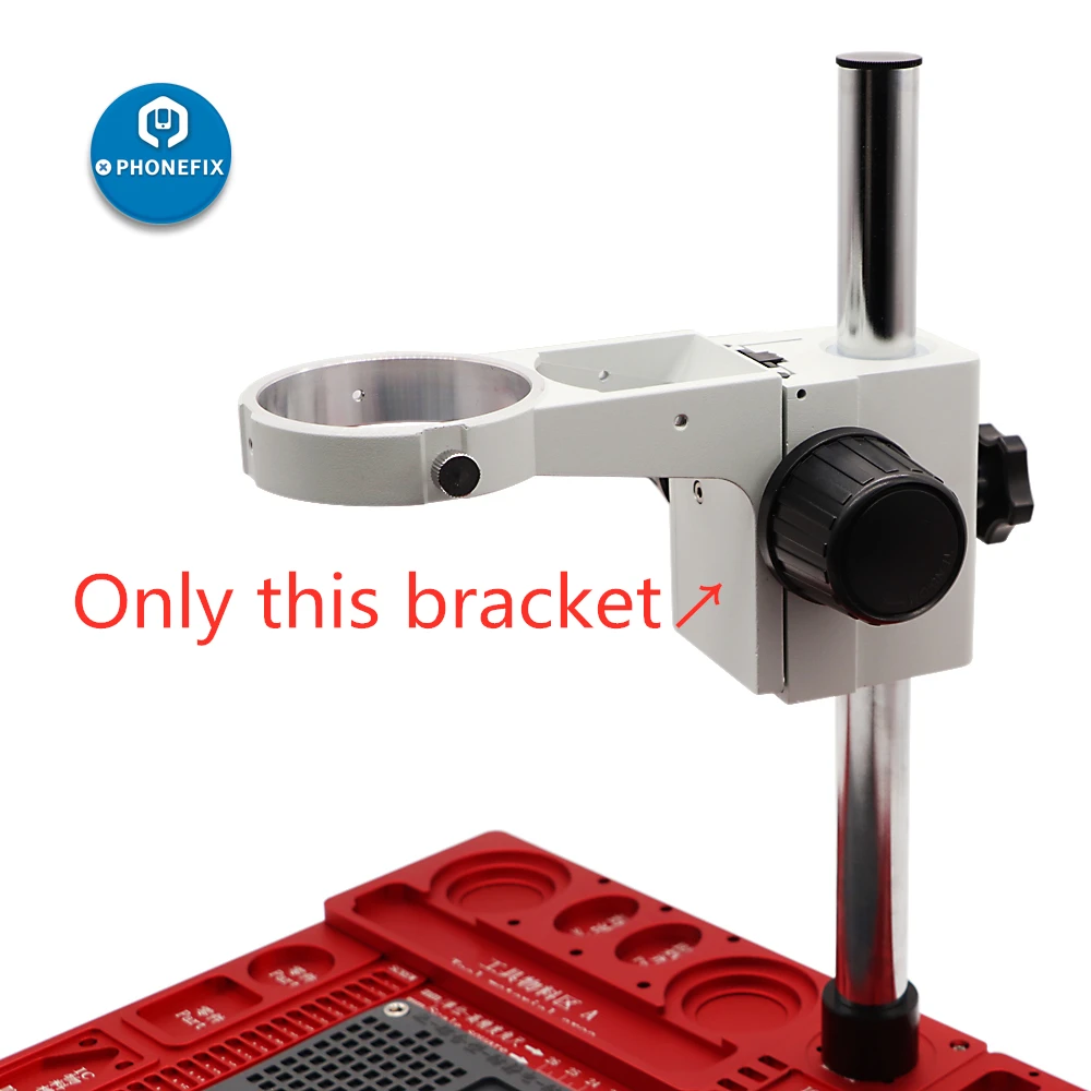 76mm Diameter Zoom Stereo Microscopes Holder Adjustable Bracket Stand 25mm Rod Bar Pillar for Binocular Trinocular Microscopio