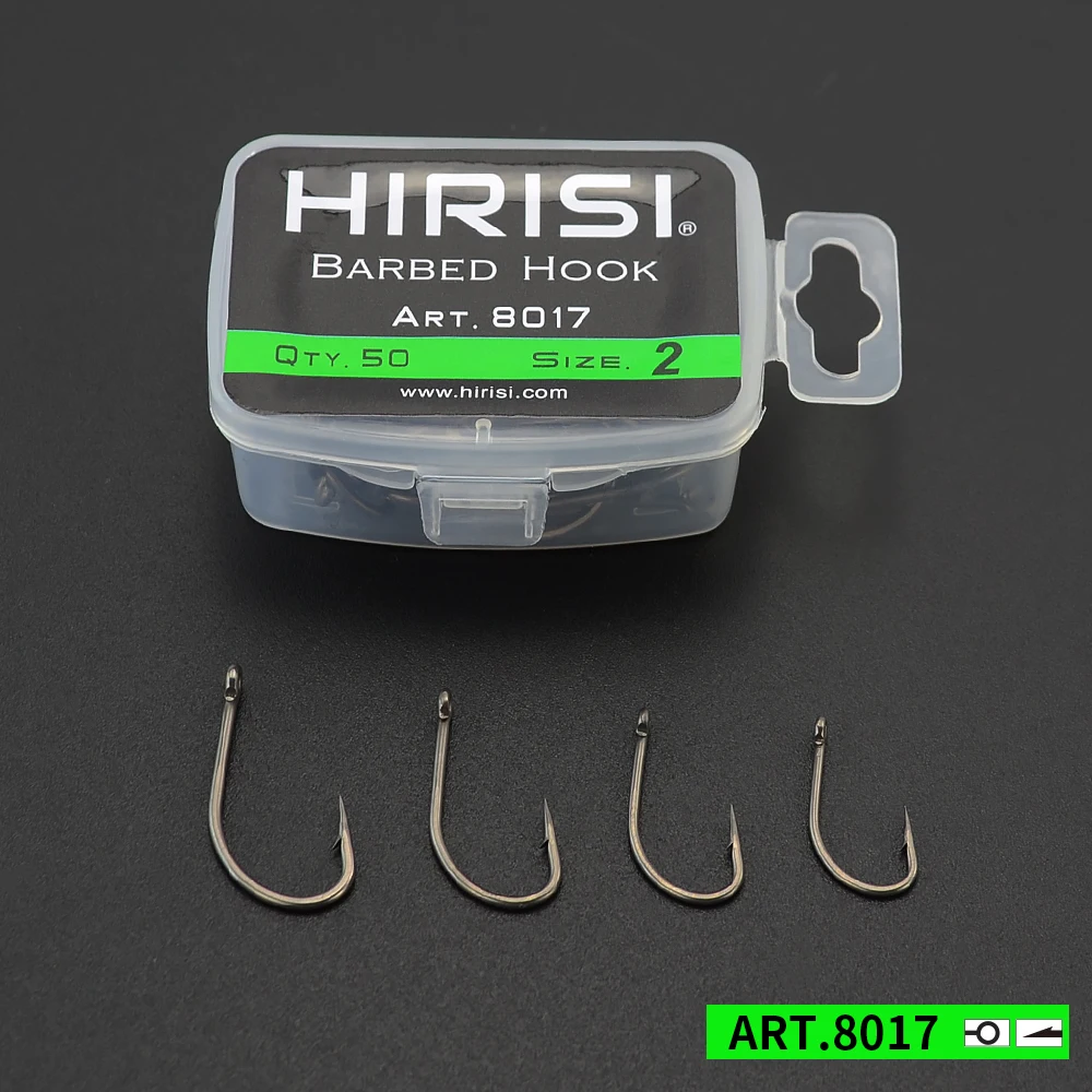 100pcs Carp Fishing  Coating High Carbon Stainless Steel Barbed Hooks 8017 Fishing Accessories