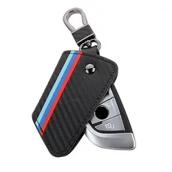 Carbon Fiber Leather Smart Key Cover Case for BMW X5 F15 X6 F16 G30 7 Series G11 X1 F48 F39