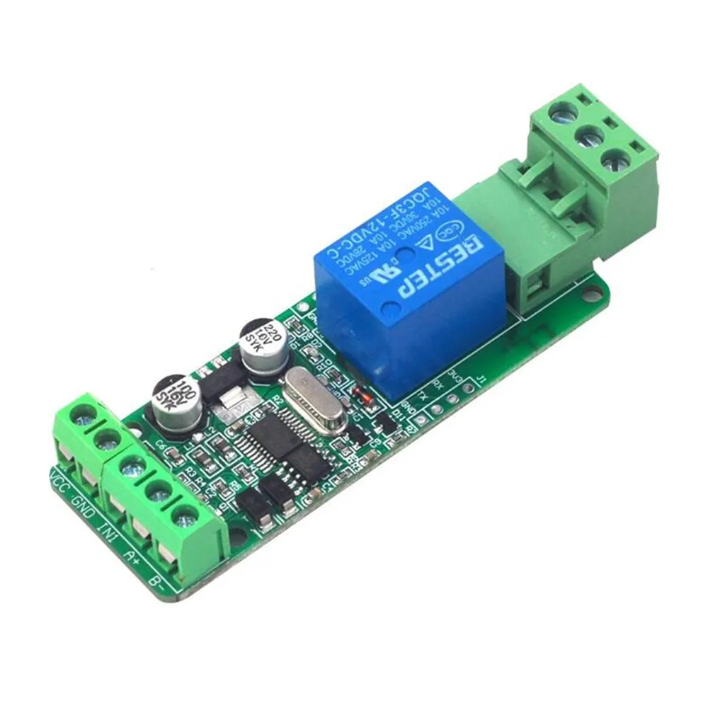 Taidacent PLC Automotive Programmable Modbus-Rtu RS485 TTL Ethernet Switches Input 12V 1 Channel Automobile Power Relay Module