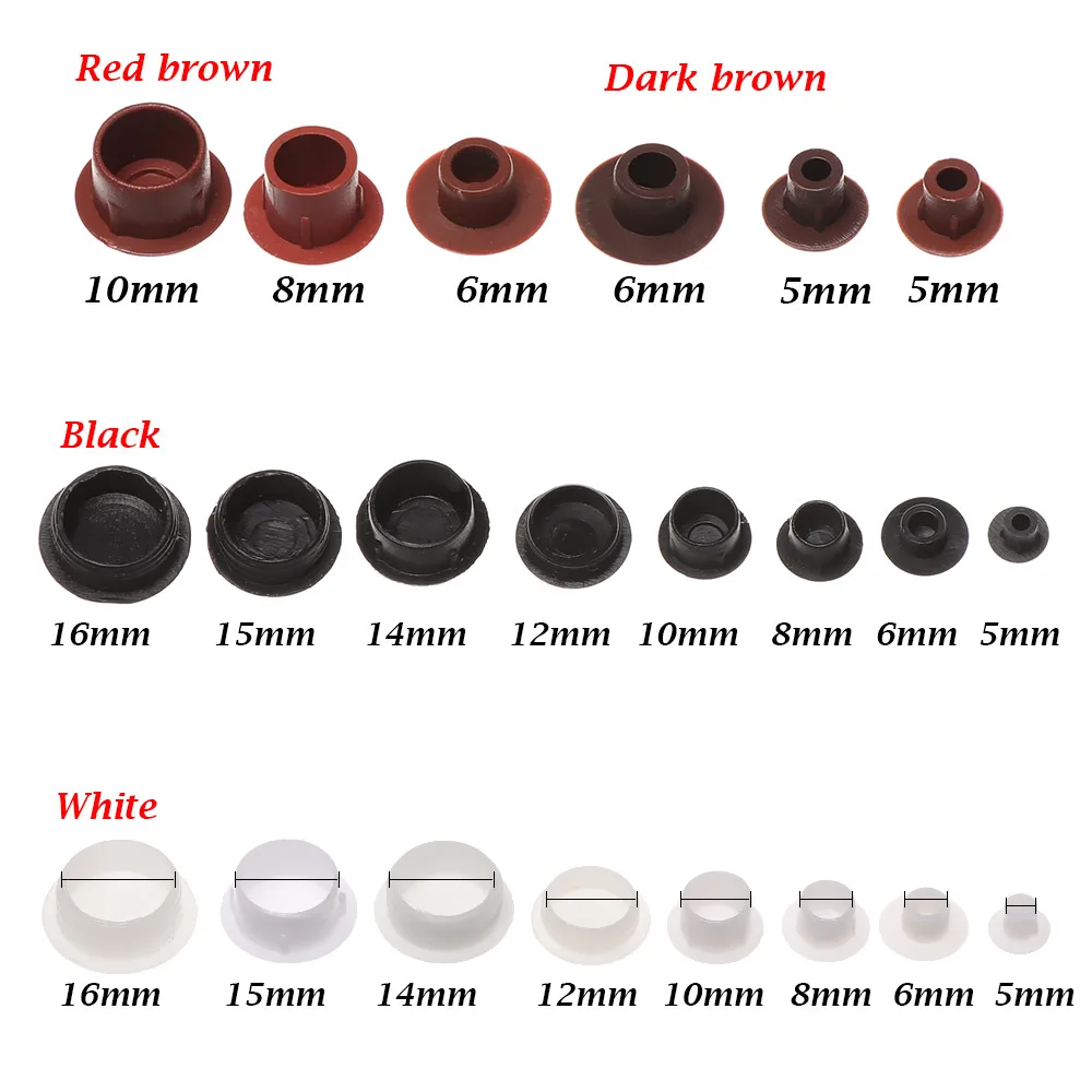 Plastic Furniture Hole Covers Screw Decor Dust Plug Stopper Drill Hole Plug Hardware Grommet Practical Protective Cap 50pcs/Bag