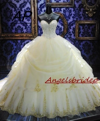 ANGELSBRIDEP Vestido De Noiva Mode Ballkleid Hochzeit Kleider Sexy Schatz Tiered Voller Länge Formale Brautkleid Plus Größe