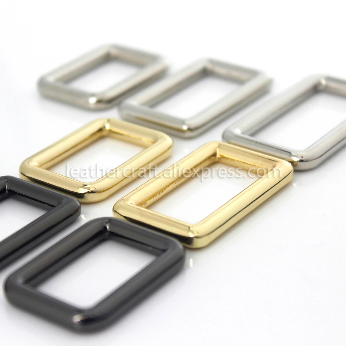 1pcs Metal Wire Formed Rectangle Ring Buckle Loops for Webbing Leather Craft Bag Strap Belt Buckle Garment Luggage DIY Accessory