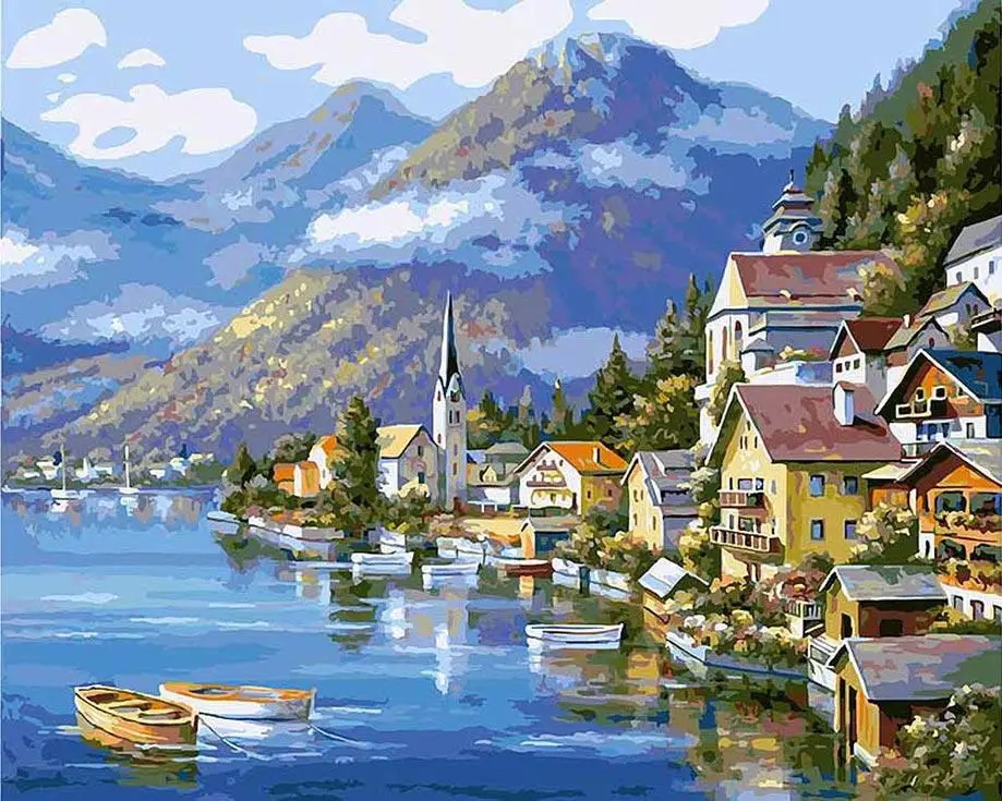 Halschtadt: Eine kreative Reise durch Österreichs Schönheit mit Paint by Number