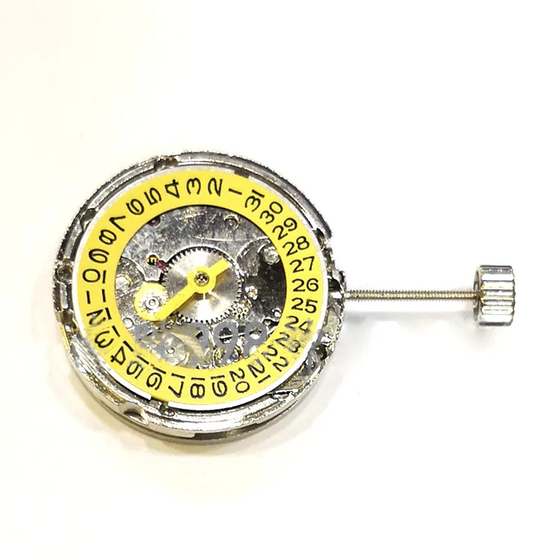 Automatic Movement 3 Hands 21600 Women Wristwatch Repair Part White/Yellow Calendar For Seagull ST6 Mechanical Watch Replacement