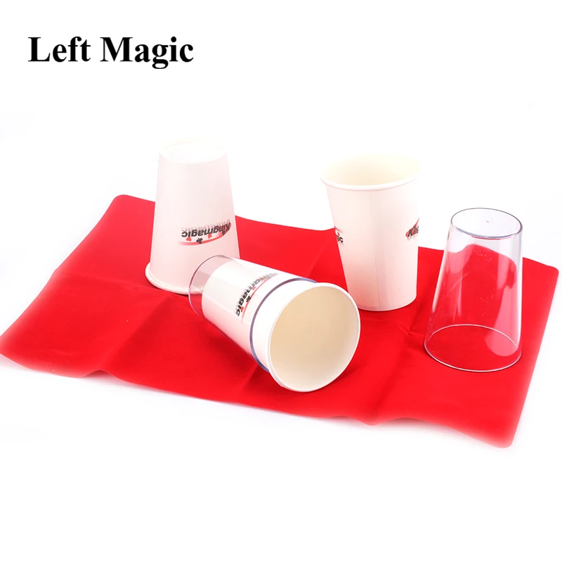 Cup And Coin Illusions Magic Tricks Coin Cross Magic Props Cup Close Up Stage Magic Accessary Magician Magic Funny Mentalism