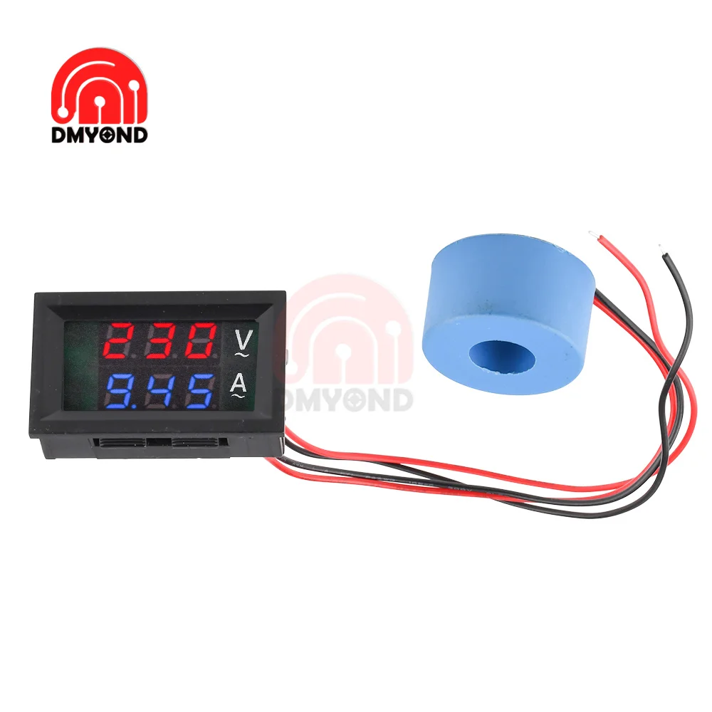 AC 50-500V 10A 50A 100A Digital LCD Voltmeter Ammeter Voltage Current Meter Tester Detector with Current Transformer