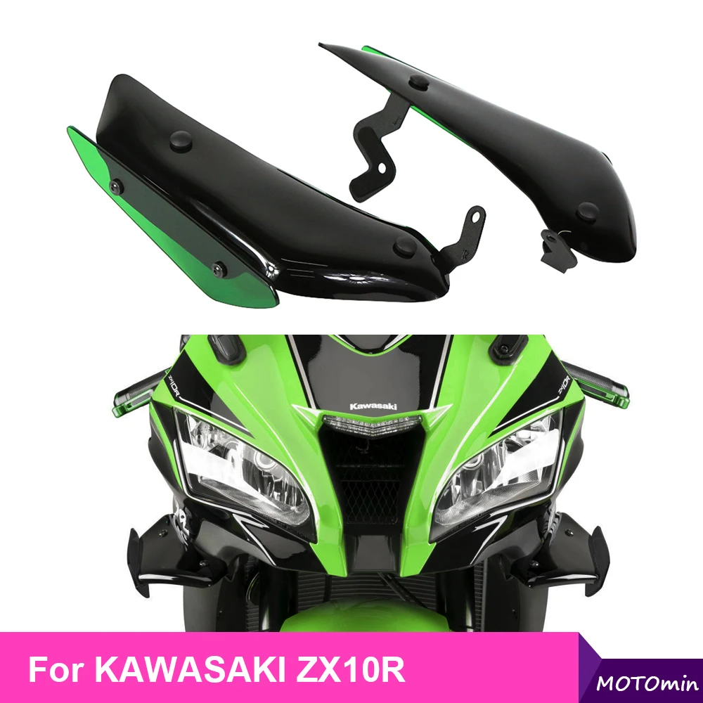 For KAWASAKI ZX10R Fairing Motorcycle parts Aerodynamic Wing Kit Fixed Winglet Fairing Wing For KAWASAKI ZX 10R 10 R 2011-2020