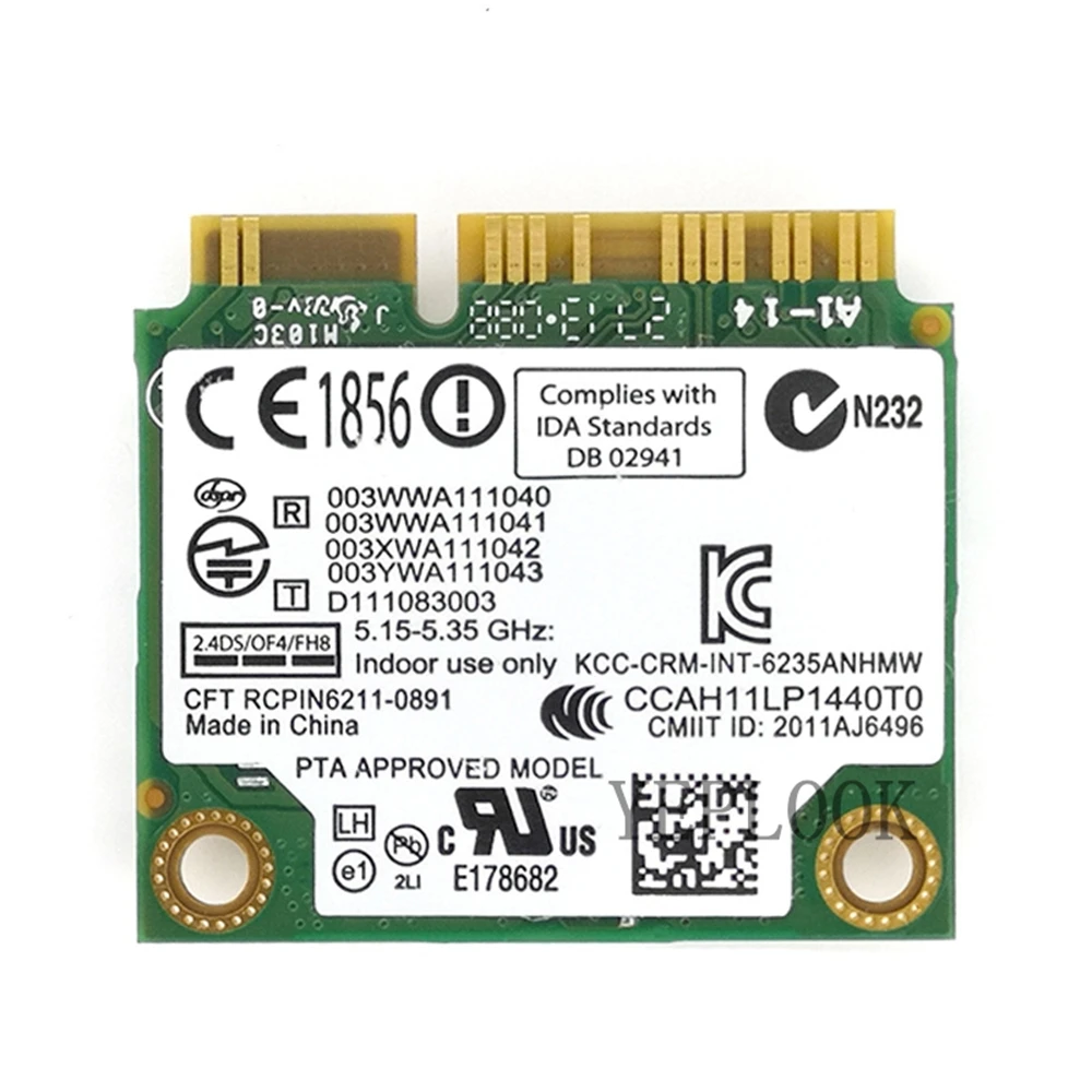 Wifi Card 6235AN 6235ANHMW 300Mbps Dual Band 2.4G/5Ghz Bluetooth 4.0 Mini PCI-E Wireless Network Card Adapter 05K9GJ