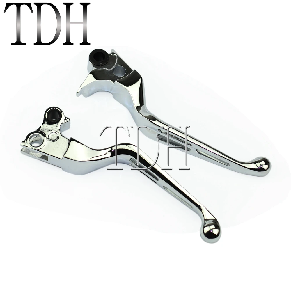 Chrome Motorcycle Handle Grips Brake Clutch Handle Levers For Harley Softail Dyna Sportster Road King Street Glide FXD FXS FLST