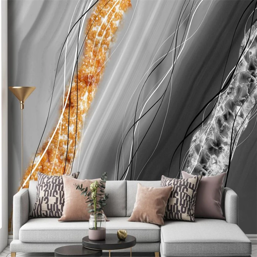 

3d wallpaper for walls 3 d for living room Modern light luxury marble wallpapers TV background wall