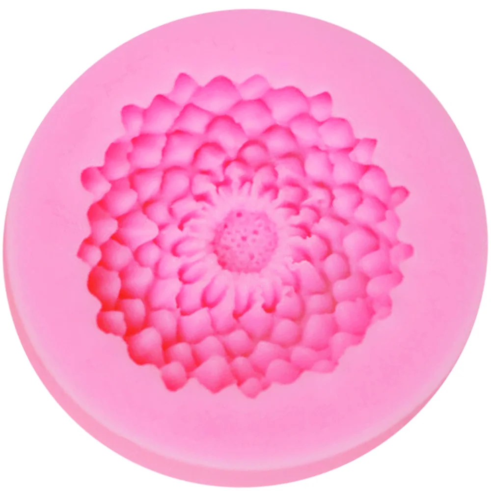 M227 Chrysanthemum Flower Daisy Candle Moulds Soap Mold Kitchen-Baking Resin Silicone Form Home Decoration 3D DIY Clay Craft Wax