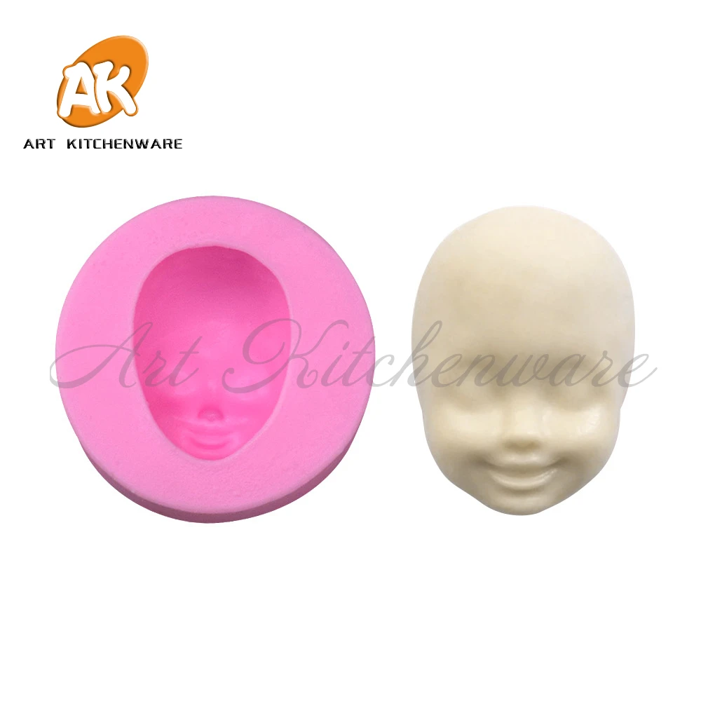 Baby Face Silicone Fondant Cake Decoration Silicone Mold Hand Made Decorating Leaves Chocolate Candy Kitchenware