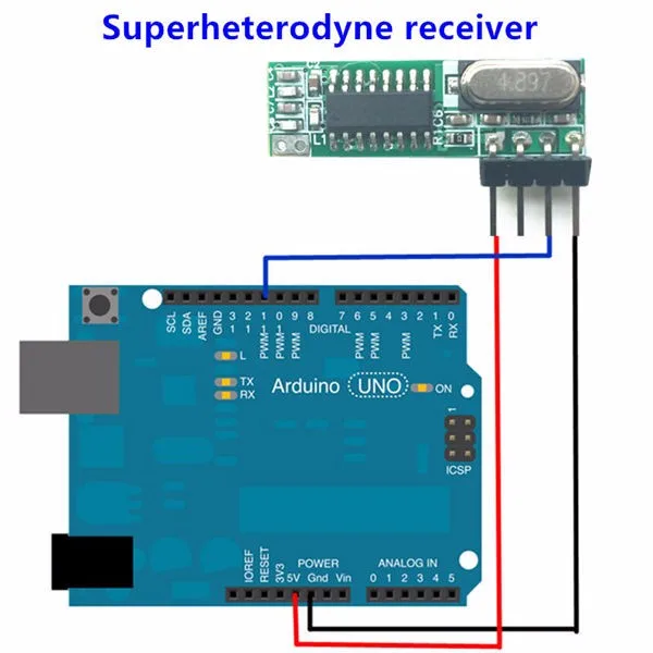 433 Mhz Module RF Wireless Receiver Module Superheterodyne 433MHZ Wireless for arduino DIY Relay Receiver Updated module