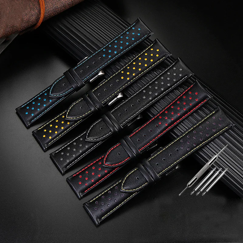 The first layer cowhide watch strap is suitable for 1853 Tissot T116.617.36.051 NBA co-branded watch male bracelet accessories
