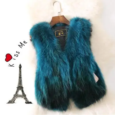 Herfst Winter Vrouwen Fashion Faux Vos Bont Vest Bovenkleding Dame Winter Faux Fur Hoge Kwaliteit Jas TB3691