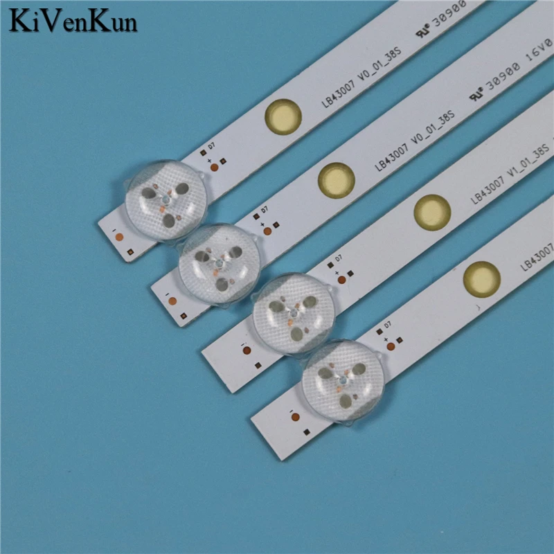 LED Backlight Strips For Hitachi 43HB16T72U 43HB16J72U Bars LED Kit Band 17DLB43VLXR1 LB43007 V0_04_38S Ruler VES430UNDL-2D-N01