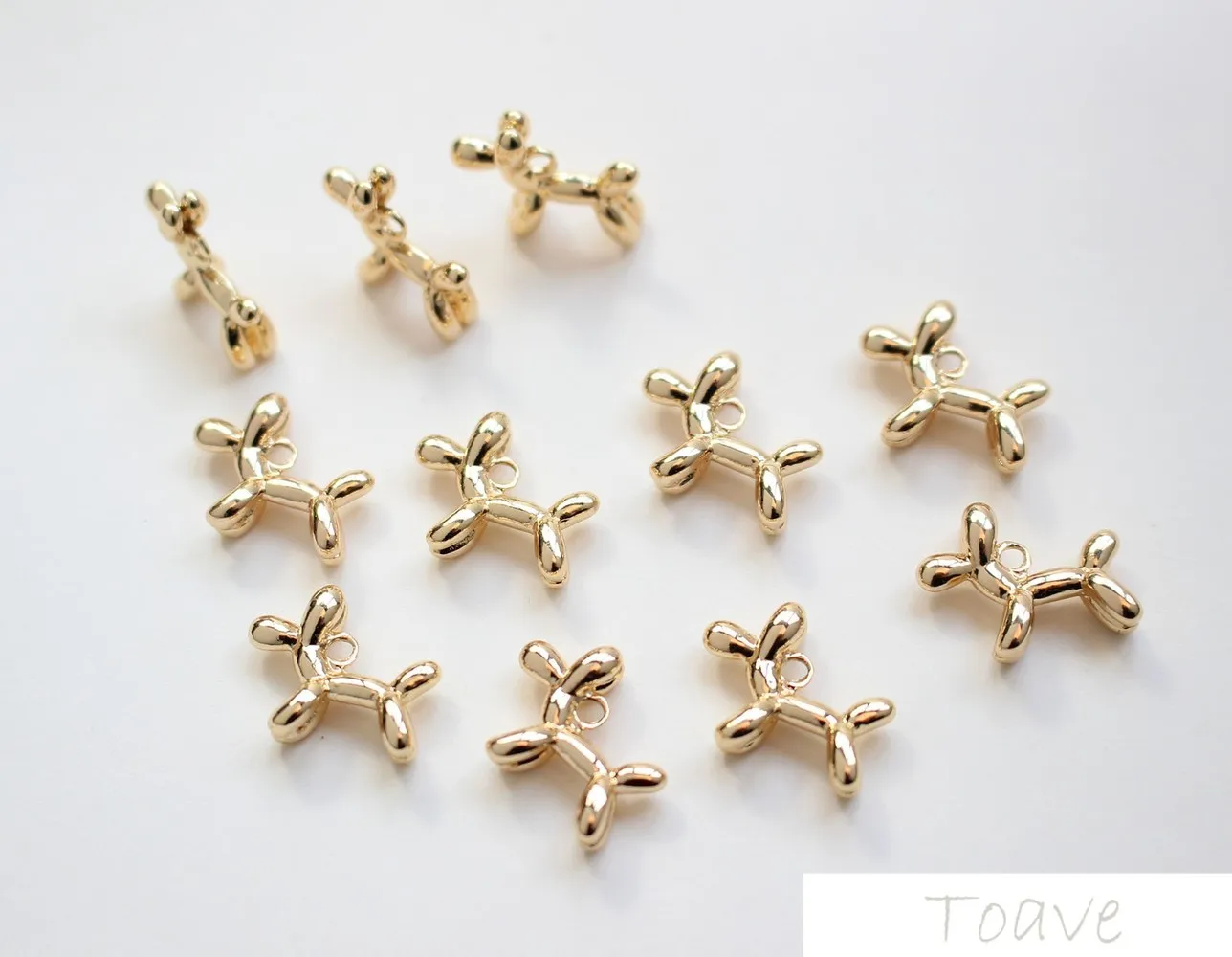 Copper Plated 18K Gold Color Puppy Pendant DIY Handmade Materials Accessories