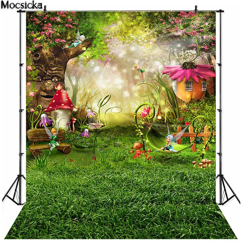 Wonderland Backdrop Fairy Tale Forest Photography Background Newborn Baby Kids Birthday Party Decor Supplies Booth Studio Props