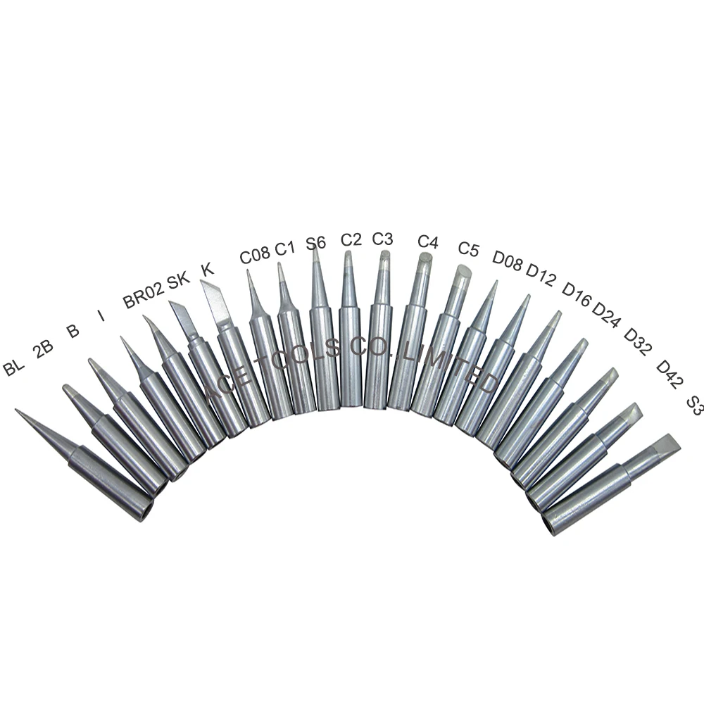 21 PCS Soldering Tips T18 Series Fit HAKKO FX-888 FX-888D FX-8801 FX-600 Lead Free Iron Handle Welding Pencil Nozzle Bit