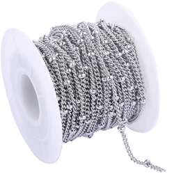 onwear 10meters/roll stainless steel necklace chains findings for jewelry making diy chaine pour fabrication bijoux