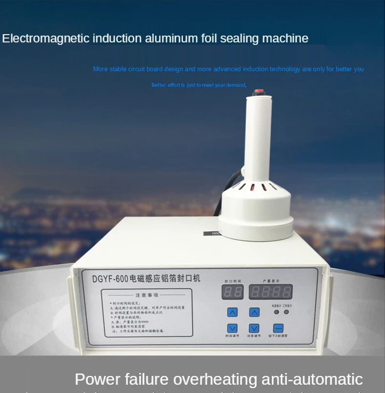 Máquina de sellado de inducción electromagnética de mano, sellador de tapas de botellas de plástico, máquina de embalaje de tapas de papel de aluminio al vacío