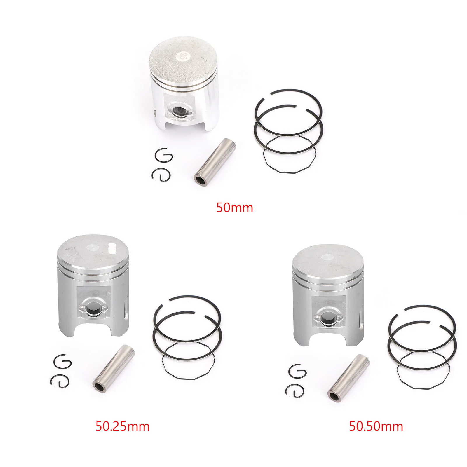 Areyourshop Piston Ring Pin Clip Kit for Yamaha Jog 90 1991-1997 Ya90 Axis 90 1990-1997 3VR-11631-00-96 Motor Patts
