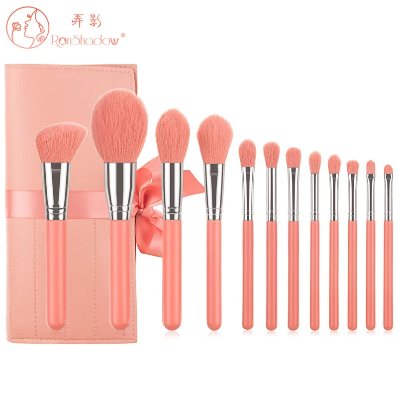 Ronshadow 12pcs Makeup Brushes Set Foundation Brush Blending Face Powder Blush Concealers Eyeshadow Brush Beauty Cosmetics Tool