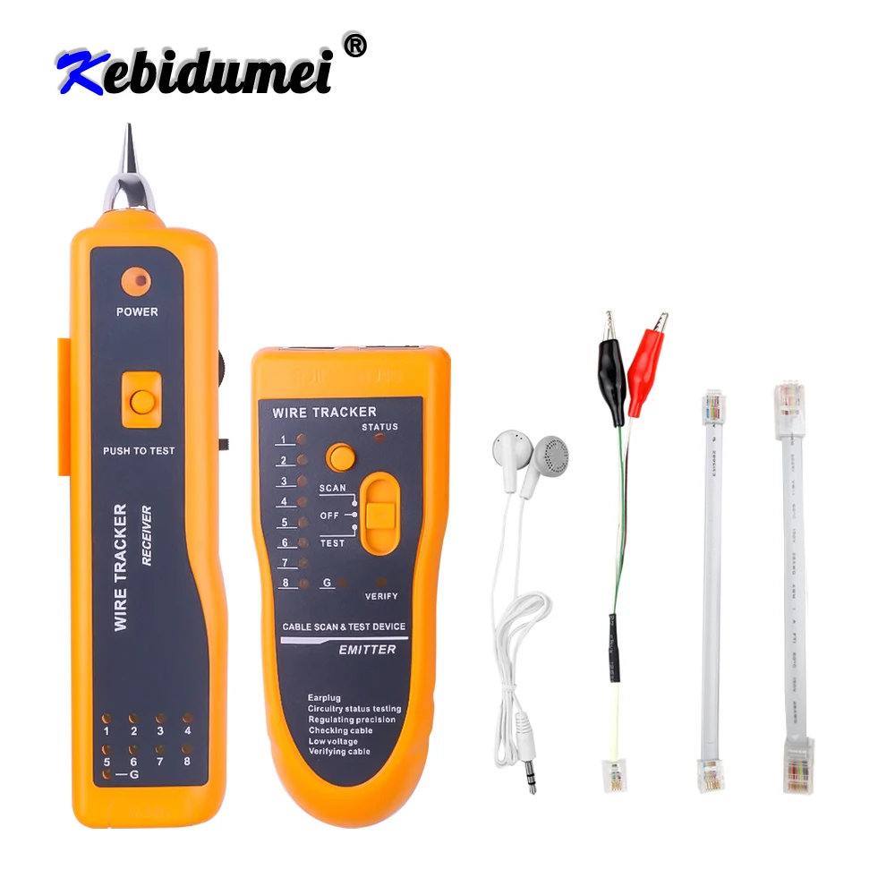 New RJ11 RJ45 Cat5 Cat6 Telephone Wire Tracker Tracer Toner Ethernet LAN Network Cable Tester Detector Line Finder