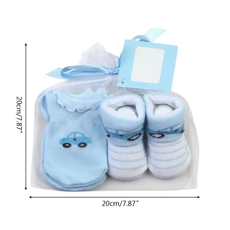 Baby Boy Socks Gloves Prevent Scratch Hands Feet Warm Winter Autumn Soft Breathable Cartoon Cute Fashion Newborn Boys