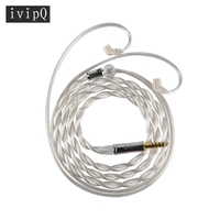 ivipQ 2 Core 5N LITZ Silver-Plated Coaxial Wire 2.5/3.5/4.4mm Earphone Audio Cable ,For SE535 UE900S XBA-A3 KZ AS10/ZS10/ZST/ZS5