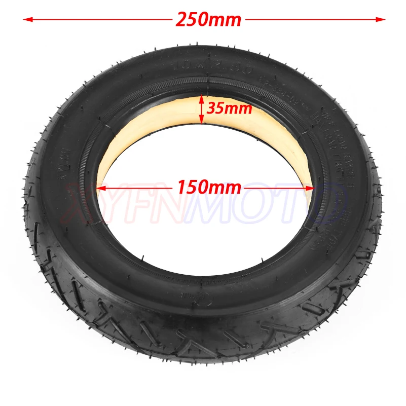 10x2.50 solid tire tubeless for Quick 3 ZERO 10X Inokim OX Folding Electric Scooter 10-inch Mini Motorrad Razor