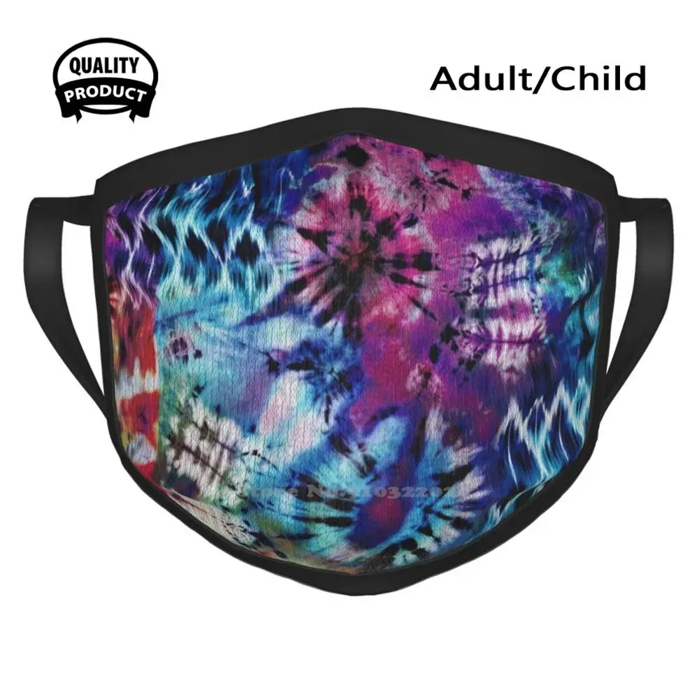 Tye - Dye S Cycling Hunting Hiking Camping Breathable Mouth Mask Tie Dye Abstract Shibori Blue Purple Free Forms Color Creative