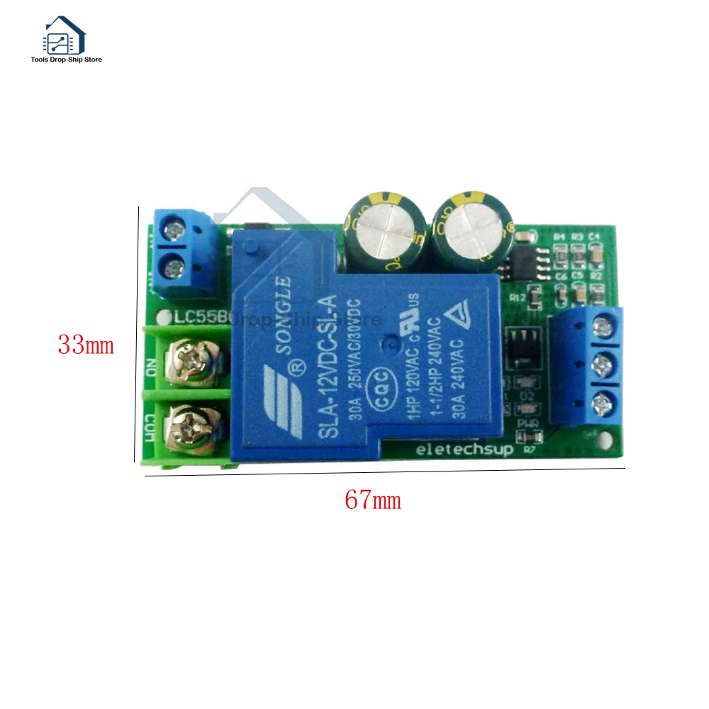 Imagem -06 - Potência Água Controlador de Nível Automático Líquido Sensor Interruptor Válvula Solenóide Motor Bomba Controle Relé Board 12v 30a Alta