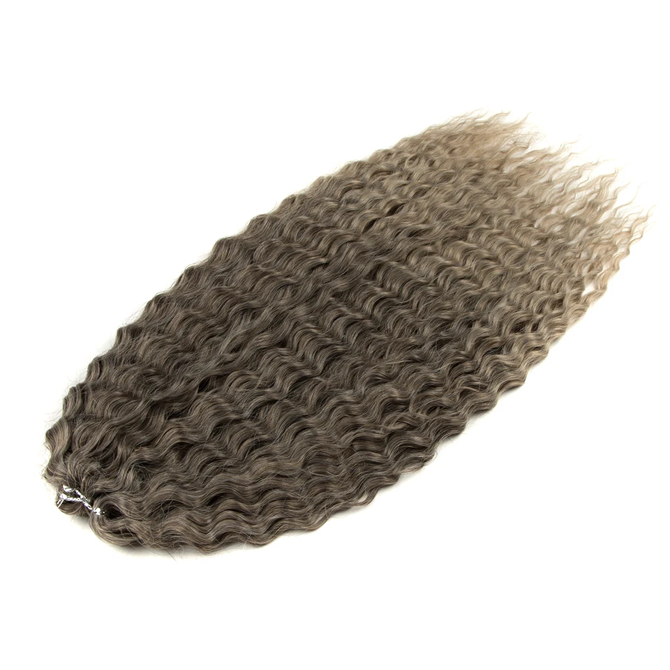 Ariel Hair Synthetic Twist Crochet Curly Hair 24 Zoll Water Wave Braid Hair Ombre Blonde Brown Deep Wave Flechten Haarverlängerung – Detail 15