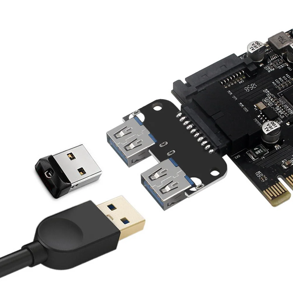 USB 3.0 محول محول موصل IDC 19Pin / 20Pin اللوحة المكونات إلى USB منفذ الإناث اتصال داخلي إلى الجبهة من