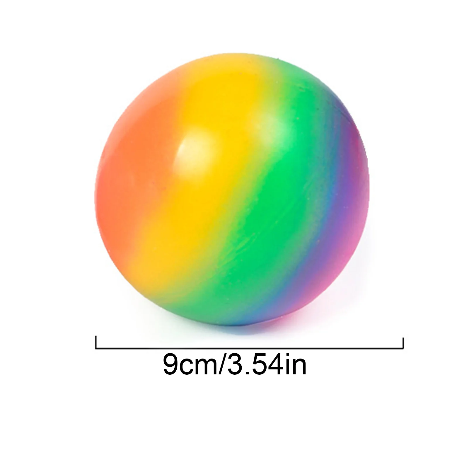 Colorido arco-íris colorido stress bolas rebote pitada squish squeeze bolas brinquedos crianças adultos descompressão brinquedo 2 tamanho