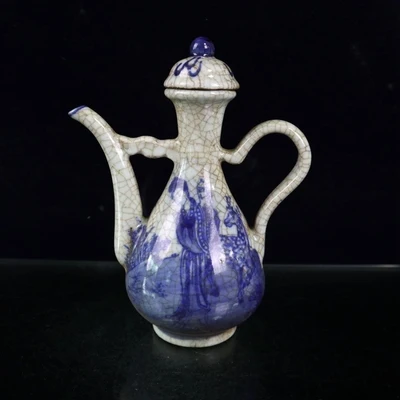 Antique Collection Jingdezhen Xianghu Kiln Split Crack Wine Pot Home Decoration