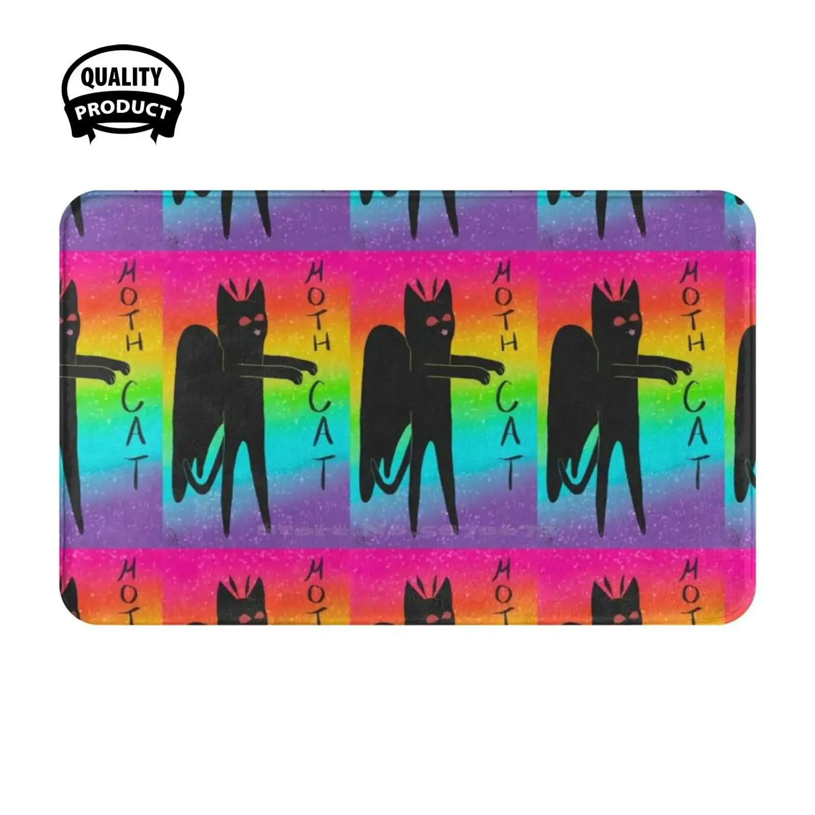 Mothcat : A Longcat And Mothman Mashup Soft Cushion Home Carpet Door Mat Car Rug Mothman Moth Man Longcat Long Cat Meme Cryptid